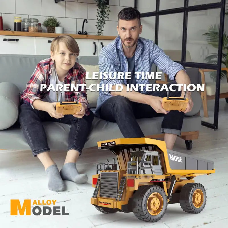 Remote Control Construction Vehicle Set - Excavator & Dump Truck Toys for Kids
