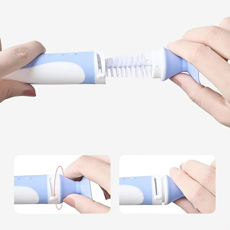 2-in-1 Baby Bottle Cleaner with Nipple Brush and Suction Cup - Soft Touch, Multifunctional