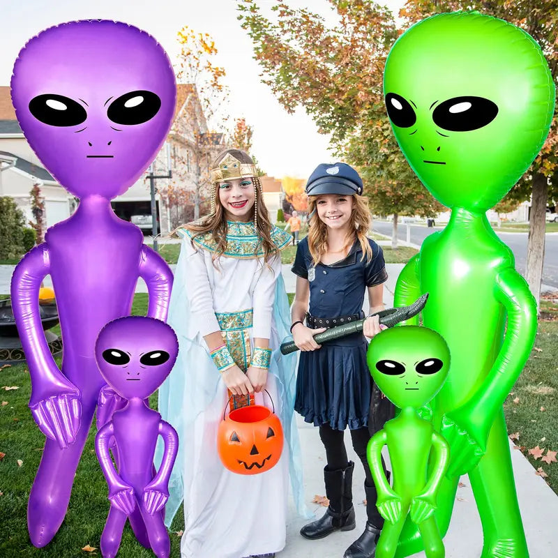 Inflatable Alien Toys Set for Halloween Christmas Party Decorations and Gifts - 2 Pieces