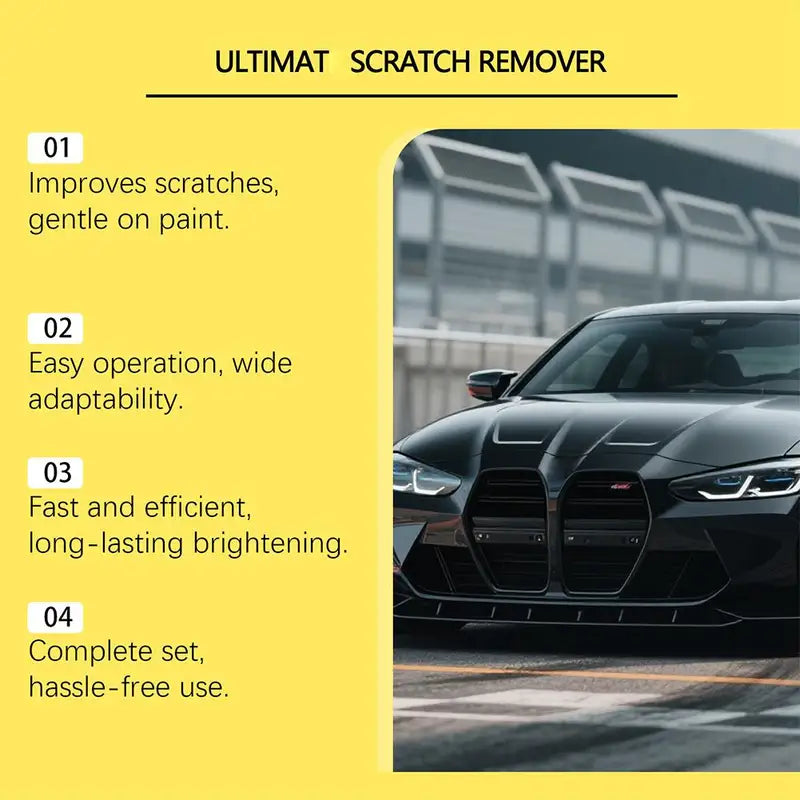 Car Scratch Repair Wax Kit with Sponge Applicator for Auto Paint Restoration