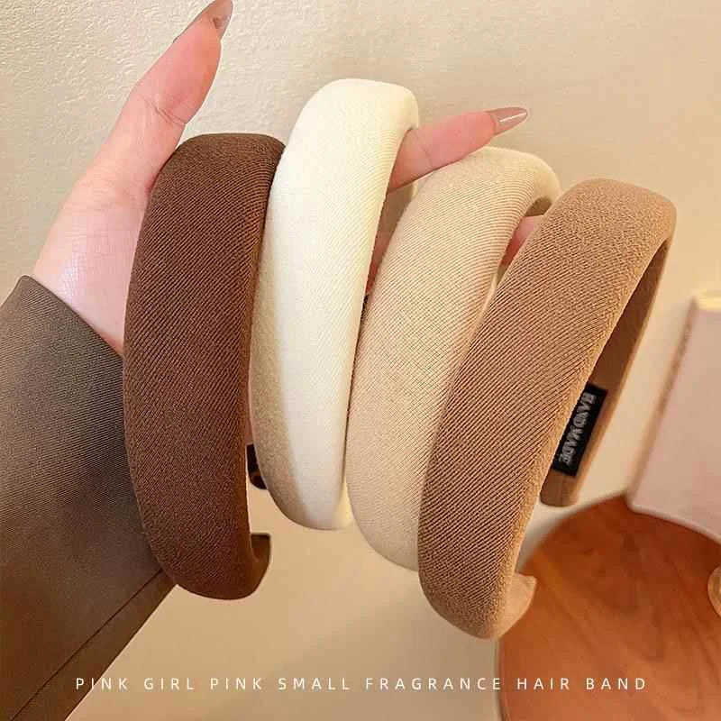 Solid Color Sponge Hair Band for Women and Girls - Fashion Hair Accessories