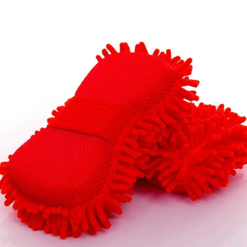 Microfiber Car Wash Gloves Double-Sided Cleaning Sponge Scratch-Free Detailing Tool