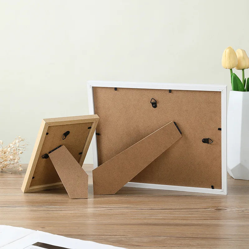 Set of 3 Wooden Photo Frames for Wall or Table Display 10x15, 15x20, 20x25