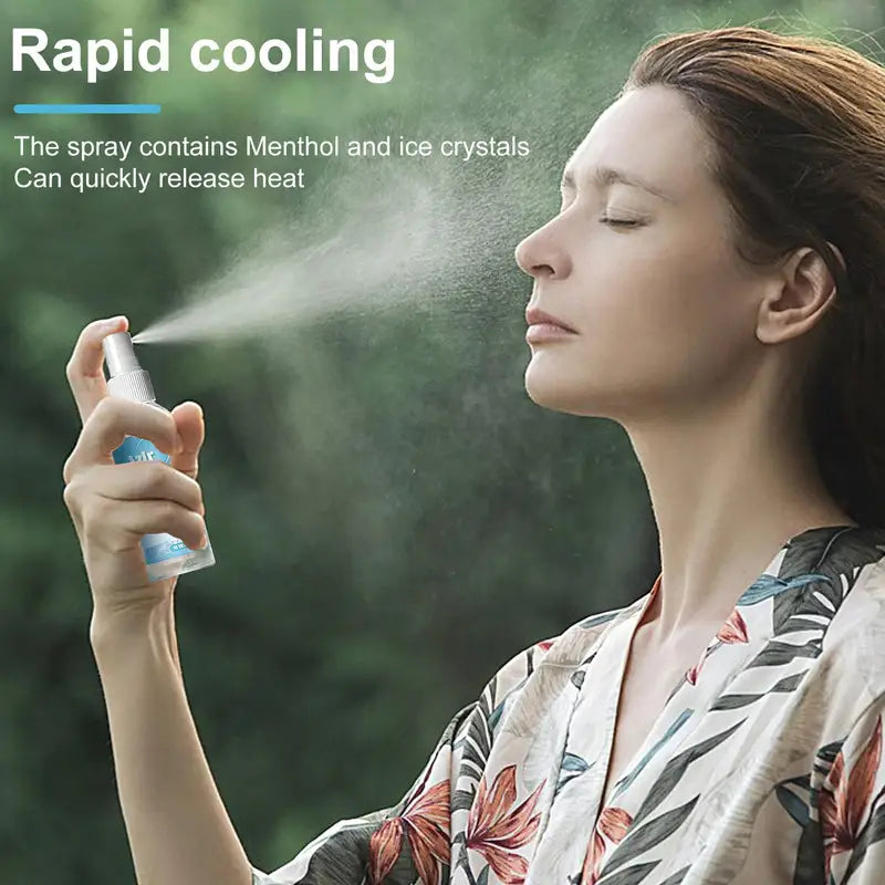 Portable Body Cooling Spray 100ml Fine Mist for Hot Weather & Outdoors