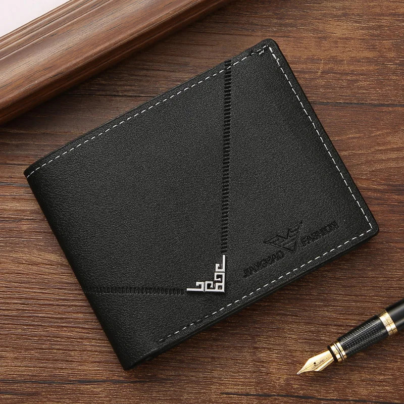 Men's Slim Leather Money Clip Wallet Card Holder Bifold Casual Purse