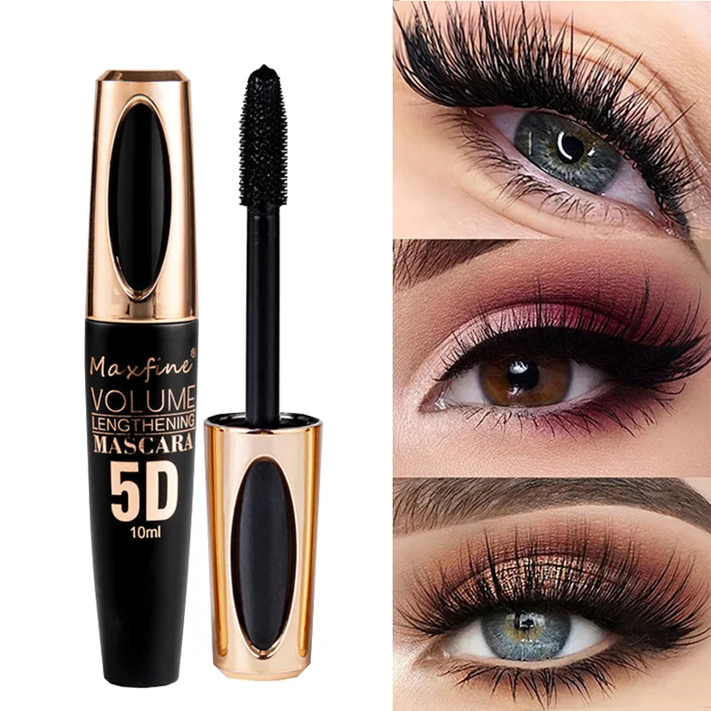 Waterproof 5D Mascara for Lengthening & Thickening Eyelashes - Black