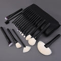 18-Piece Makeup Brush Set with Natural Goat Hair - Professional Cosmetic Tools
