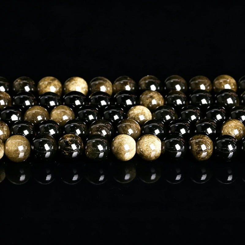 Natural Stone Beads Assorted Sizes for Jewelry Making - Obsidian, Agate, Jasper, Amazonite, Jade - 4mm to 12mm