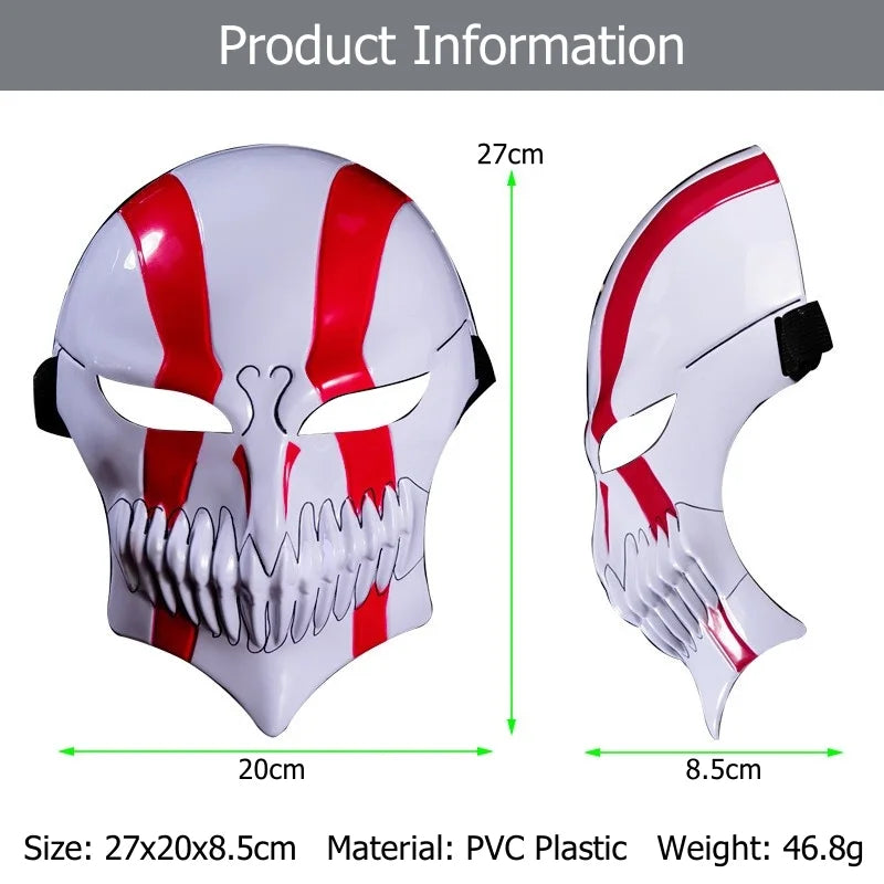 Anime Bleach Ichigo Hollow Mask Cosplay Costume Halloween Party Mask PVC