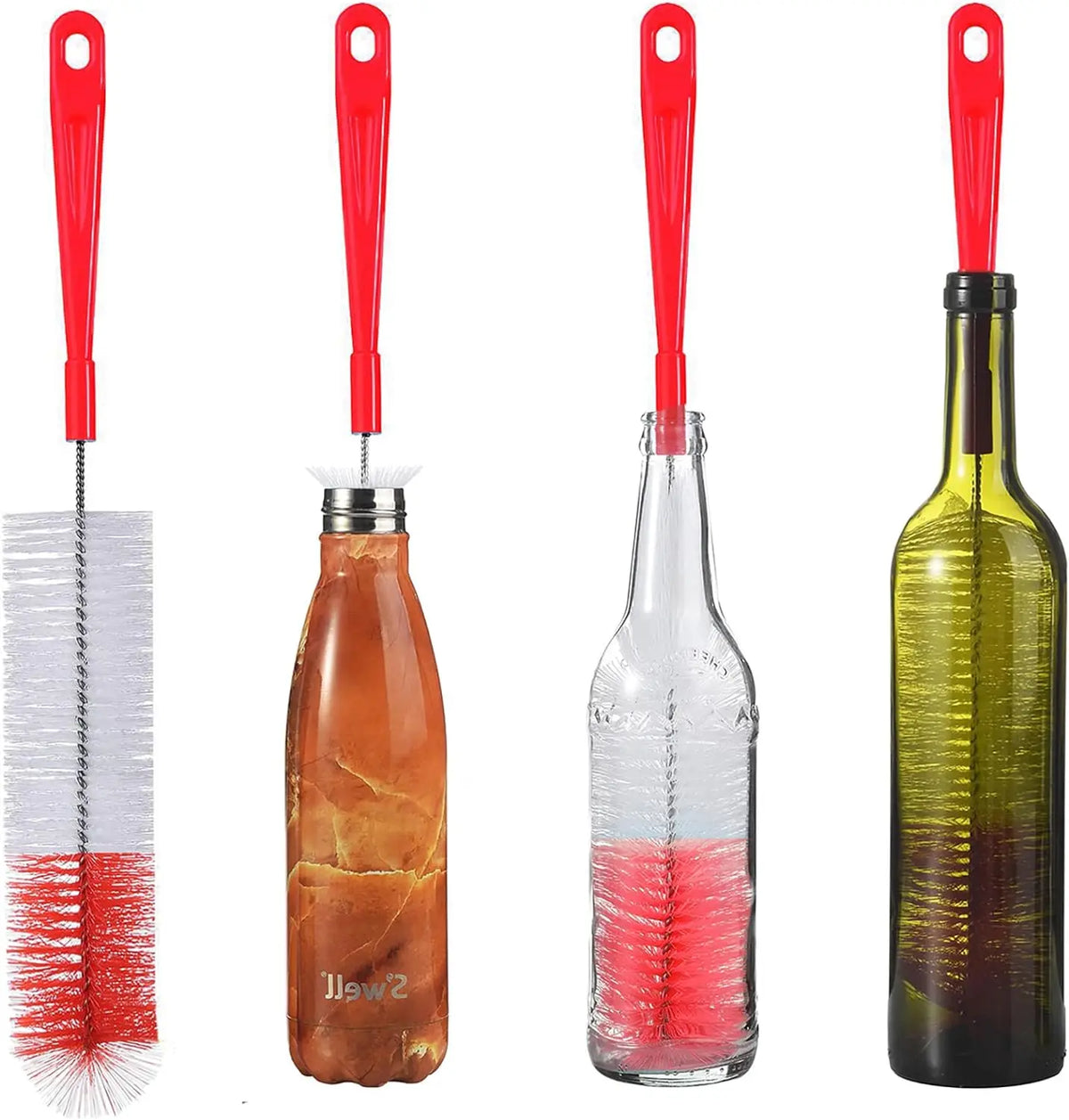 Bottle Brush Cleaner for Wine Beer Thermos Glass Long Narrow Neck Bottles