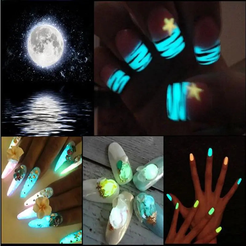High Brightness Glow in the Dark Powder - Luminescent Pigment for Crafts & Nails