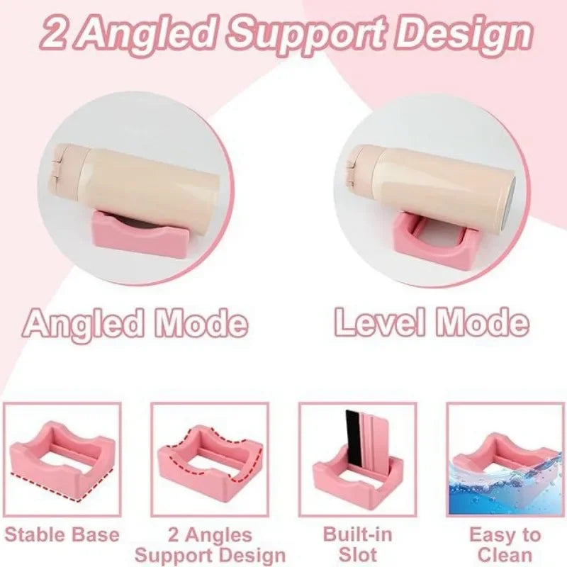 Tumbler Holder for Crafts Decals Cup Stand Curvature Support Silicone Mug Cradle