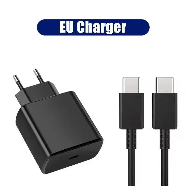 PD 45W USB-C Fast Charger with 2m Quick Charging Cable for Samsung Galaxy