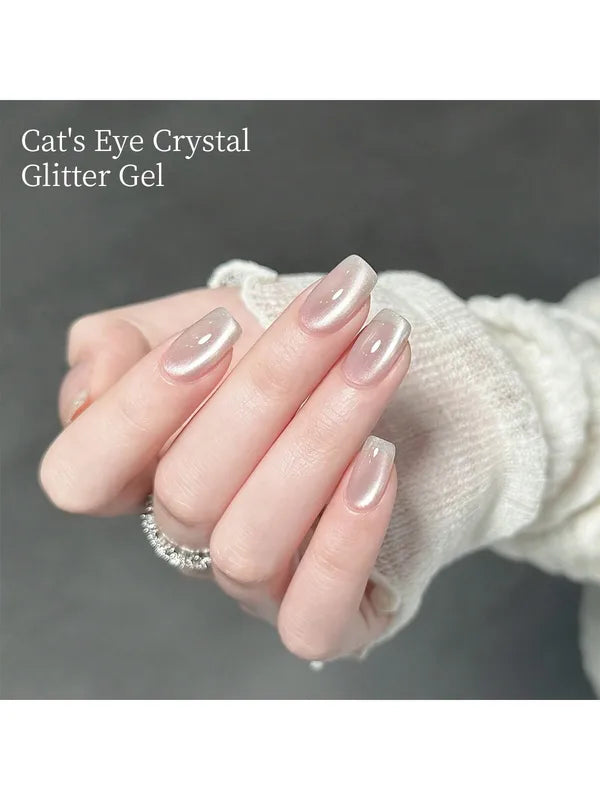 15ml Cat Eye Gel Polish with Glitter and Magnetic Effect for UV/LED Lamp - Home & Salon DIY