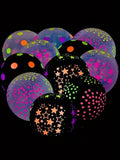 12-Inch Neon Fluorescent Balloons for Weddings Birthday Party Decor Set of 10
