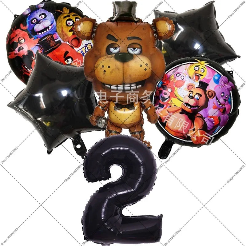 FNAF Balloons Set for Birthday Party Decorations Themed Celebration Cartoon Anime Balloon Gifts