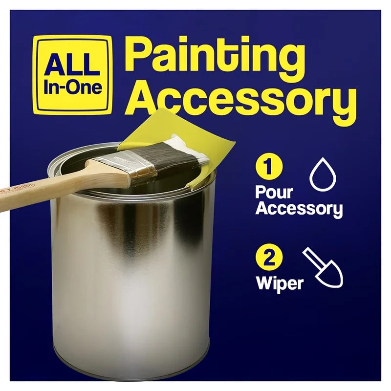 Paint Can Spout for Pint and Quart Paint Cans - Pouring & Brush Holder Accessory