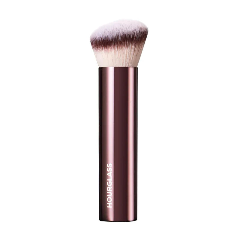 Angled Makeup Brush for Foundation Powder - Metal Handle, High-Quality Cosmetic Tool