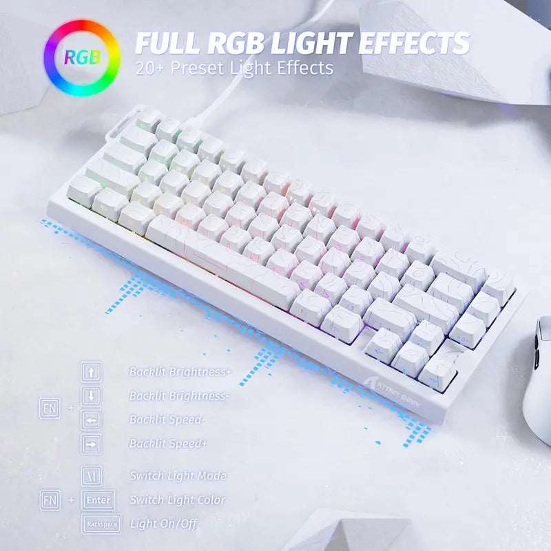 Attack Shark X68 HE Rapid Trigger Mechanical Gaming Keyboard 60% Wired
