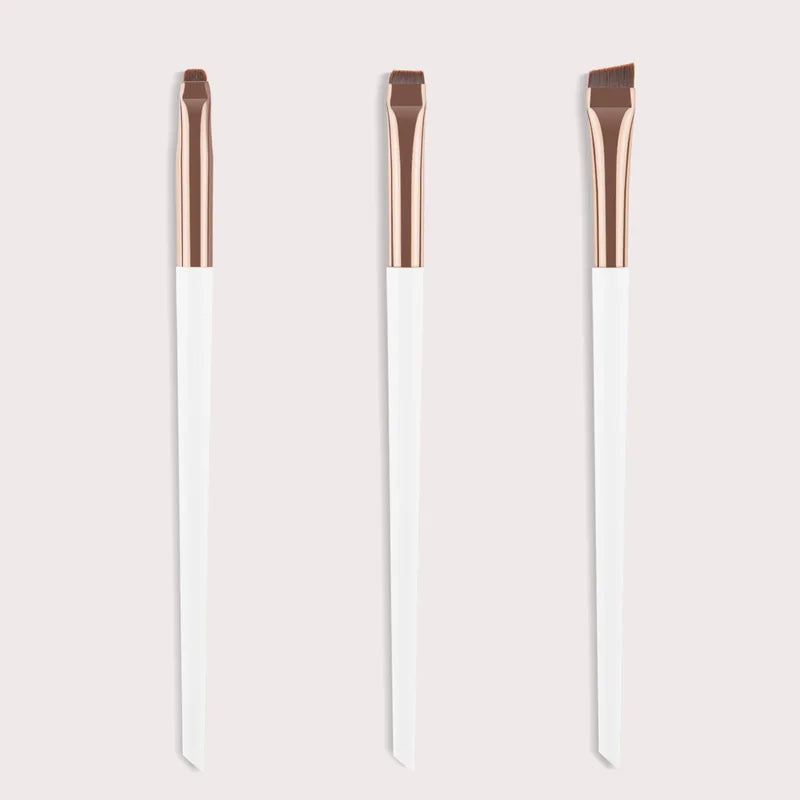 Eyebrow & Eyeliner Makeup Brush Set - Fine Angled, Flat & Precision Tools