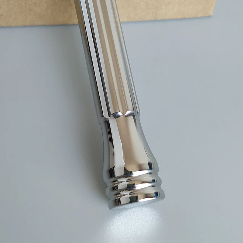 Stainless Steel Safety Razor Handle Roman Column Design - Universal Fit