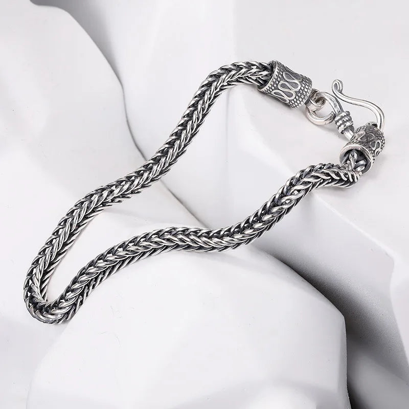 925 Sterling Silver Bracelet Chain for Men Women Luxury Wedding Jewelry