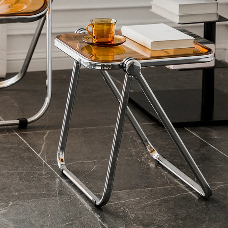 Foldable Acrylic Tray Table Small Space Compact Sturdy Multi-Purpose Desk for Home & Office