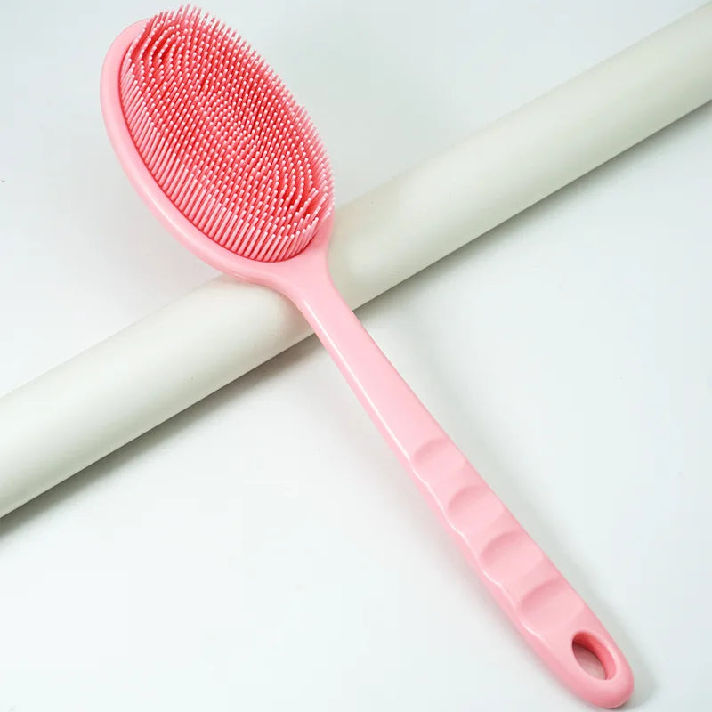 Exfoliating Back Brush with Handle for Shower Bath Skin Cleansing