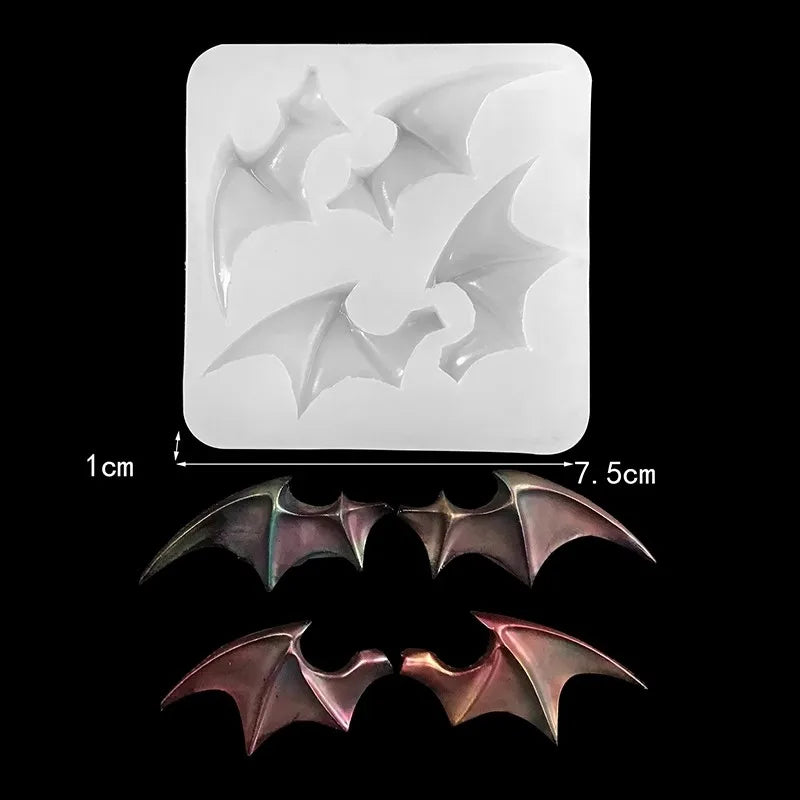 Silicone Mold for Cake, Chocolate, Clay & DIY Craft Decorations - Bat Wings Design