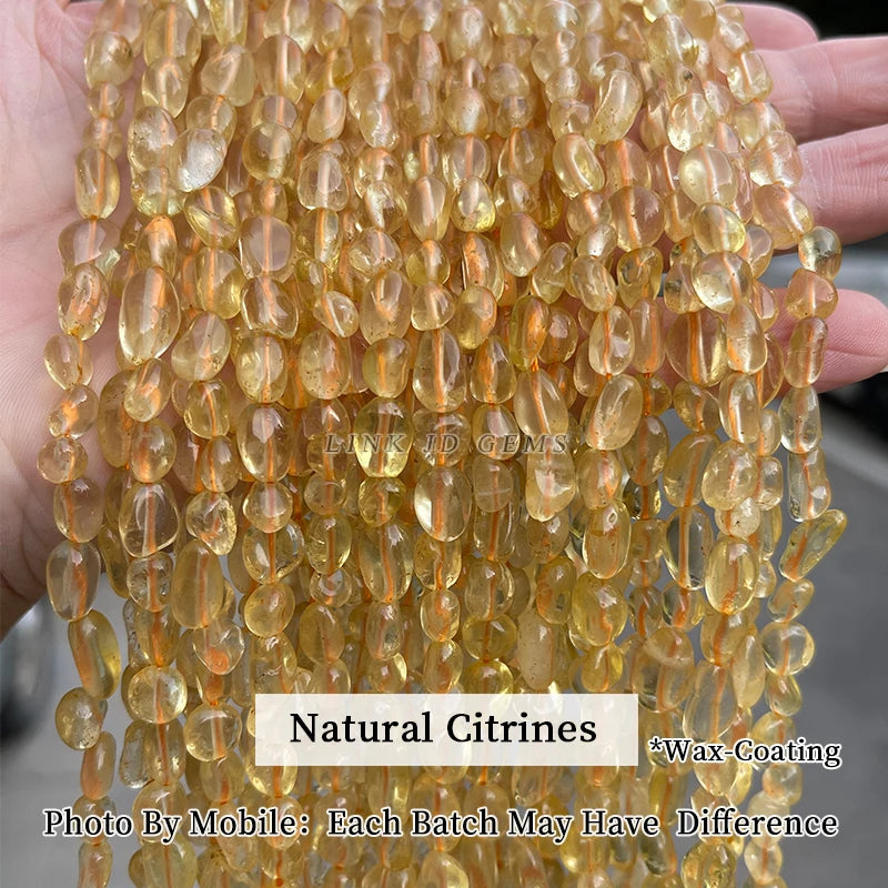 Natural Citrines Bead 6-8mm Irregular Chip Stone for Jewelry Making, Necklace & Bracelet Accessories