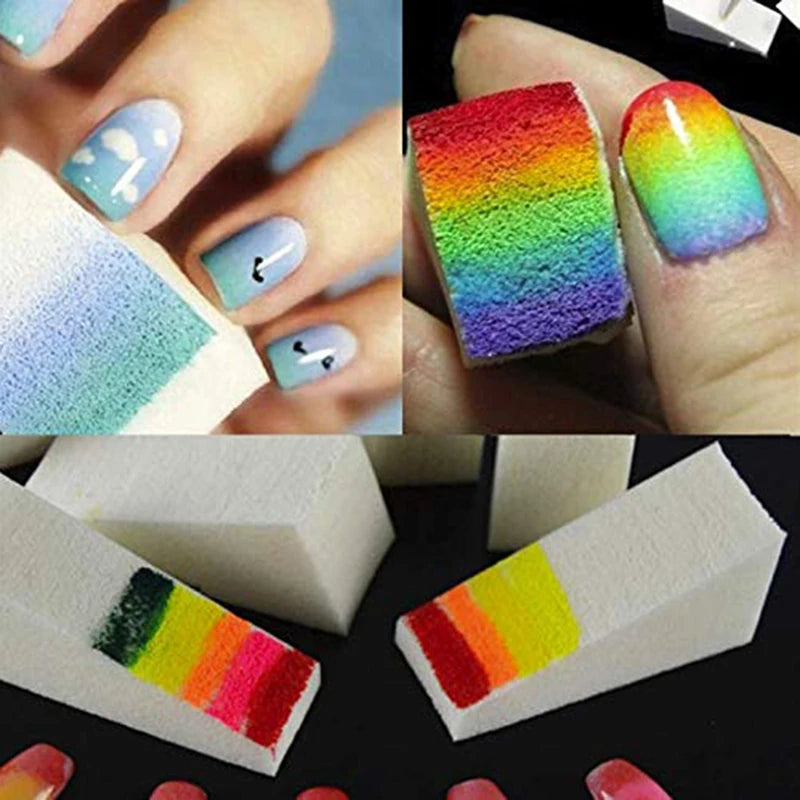 20PCS Nail Sponge Triangle Makeup & Nail Art Wedges for Gradient Effects