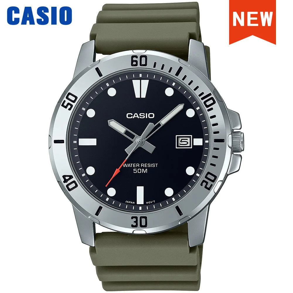 Men's Waterproof Business Casual Watch with Resin Strap - Multiple Colors