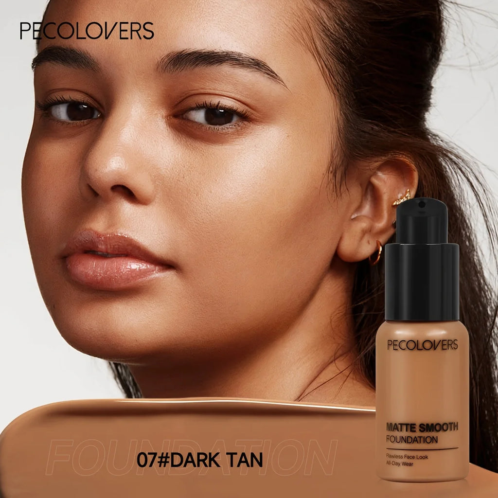 Matte Finish Liquid Foundation - Oil-Control Waterproof Full Coverage Face Makeup