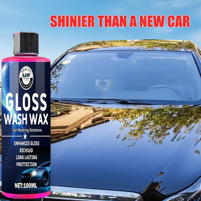 Car Wash Solution Wax Wash 100ml for Auto Detailing - Shine & Protection