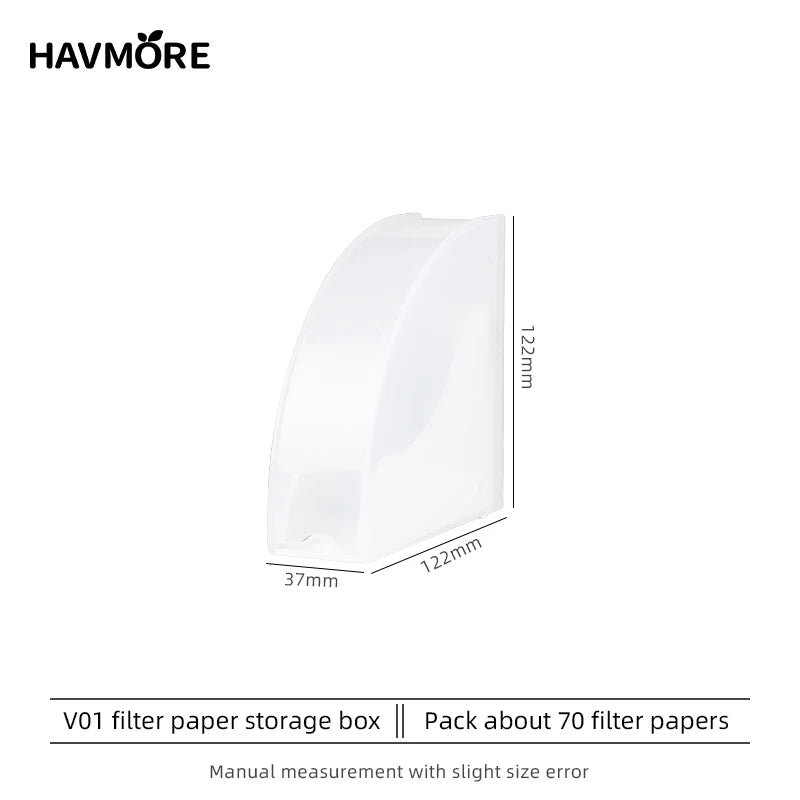 Fan-Shaped Coffee Filter Paper Storage Rack Dustproof Organizer - Large Capacity