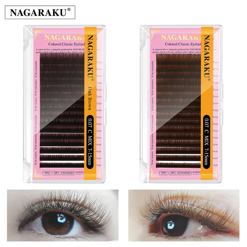 Eyelash Extension Kit - Natural Mink L Curl, Multiple Lengths & Thicknesses
