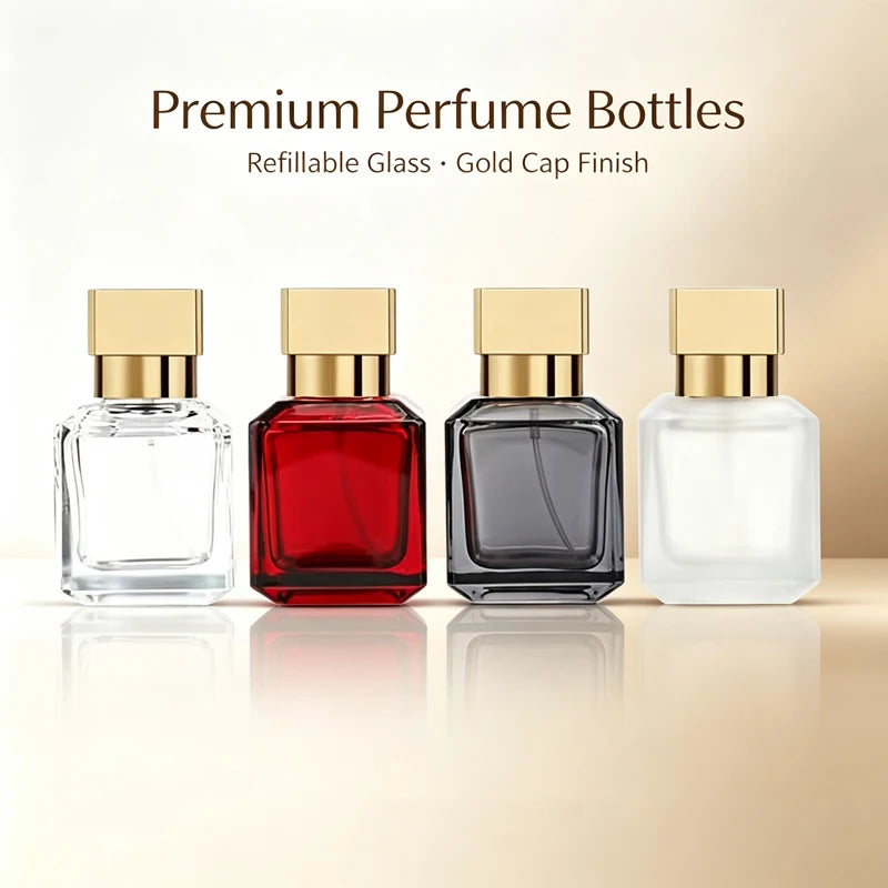 50ml High-End Glass Perfume Spray Bottle - Portable Travel Dispenser