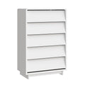 Modern 5-Drawer Wood Dresser with Handle-Free Curved Edges - Bedroom & Living Room Storage