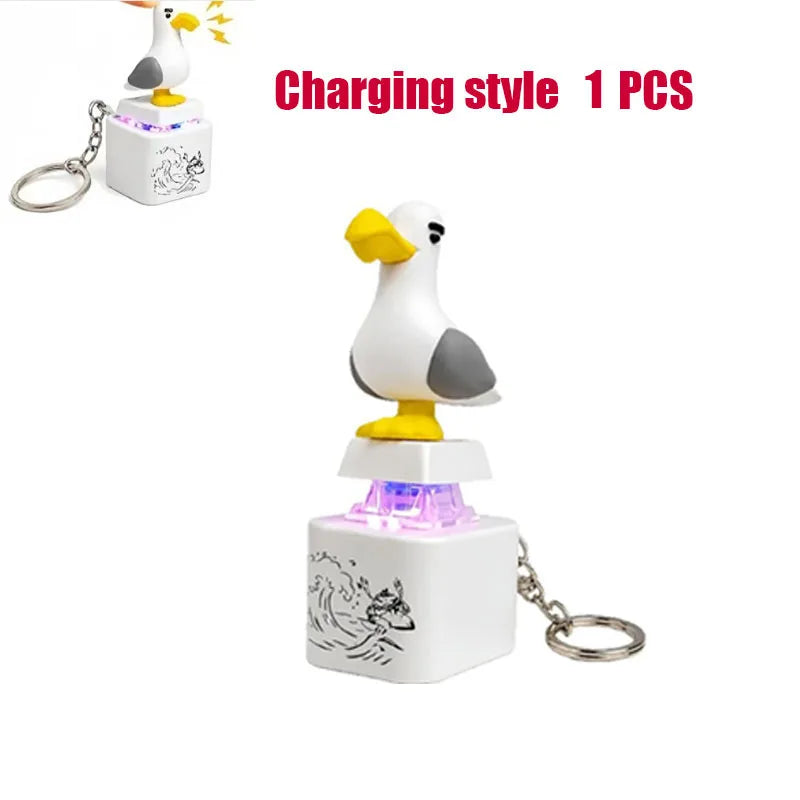 USB Clicky Keyboard Fidget Button with LED Sound Keychain - Light & Satisfying Feel
