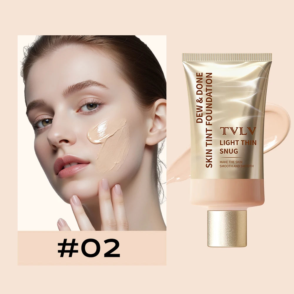Moisturizing Skin Tint Foundation for All Skin Types - Light to Medium Coverage, Long Wear Face Makeup