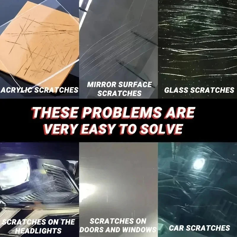 Glass Scratch Repair Paste for Car Windshields & Glass Surfaces - Deep Scratch Remover