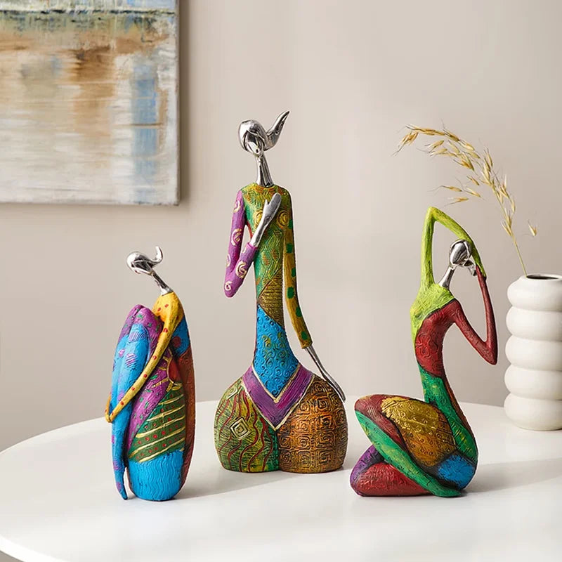 Abstract Nordic Style Creative Home Decor Figurine for Living Room Modern Art Sculpture