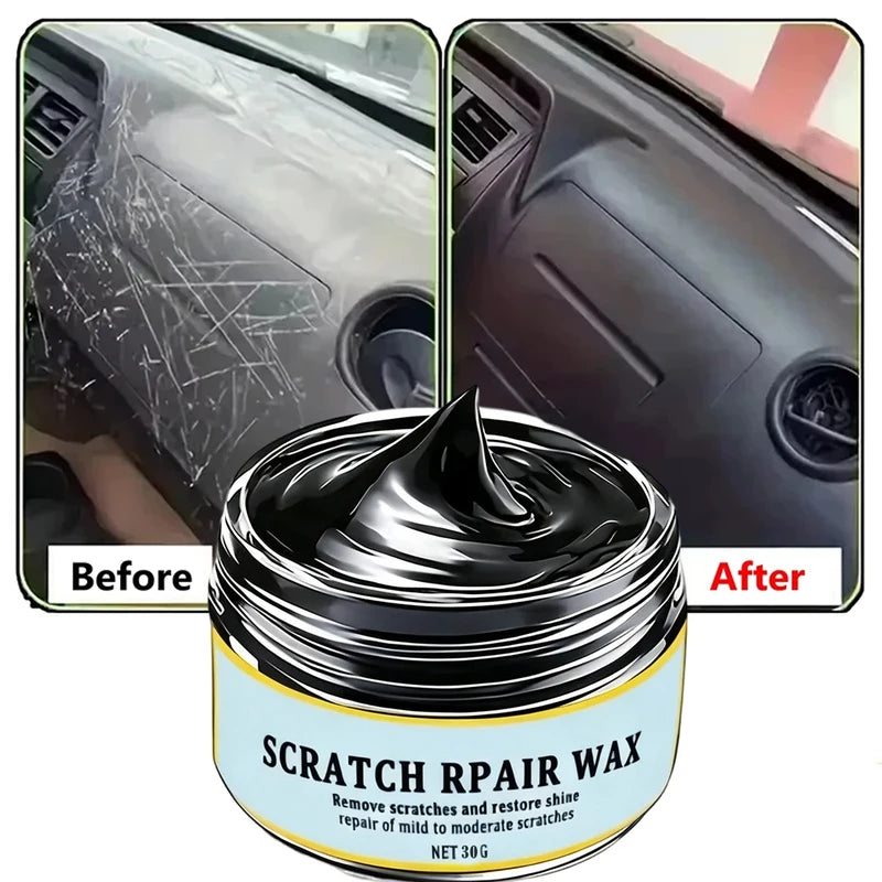 Car Interior Plastic Leather Scratch Repair Wax Paste for Seats Tires & Steering Wheel