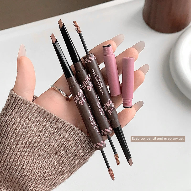 2-in-1 Eyebrow Pencil and Tinting Mascara - Waterproof Long-Lasting Natural Finish