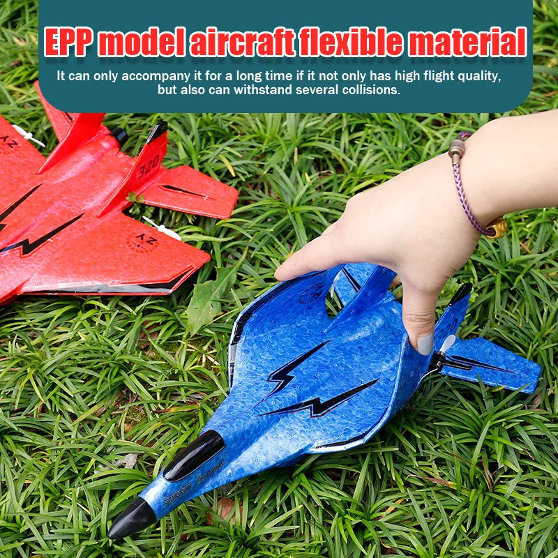 RC Glider Airplane P320 - 2.4G 2CH Foam Flying Toy for Outdoor Play