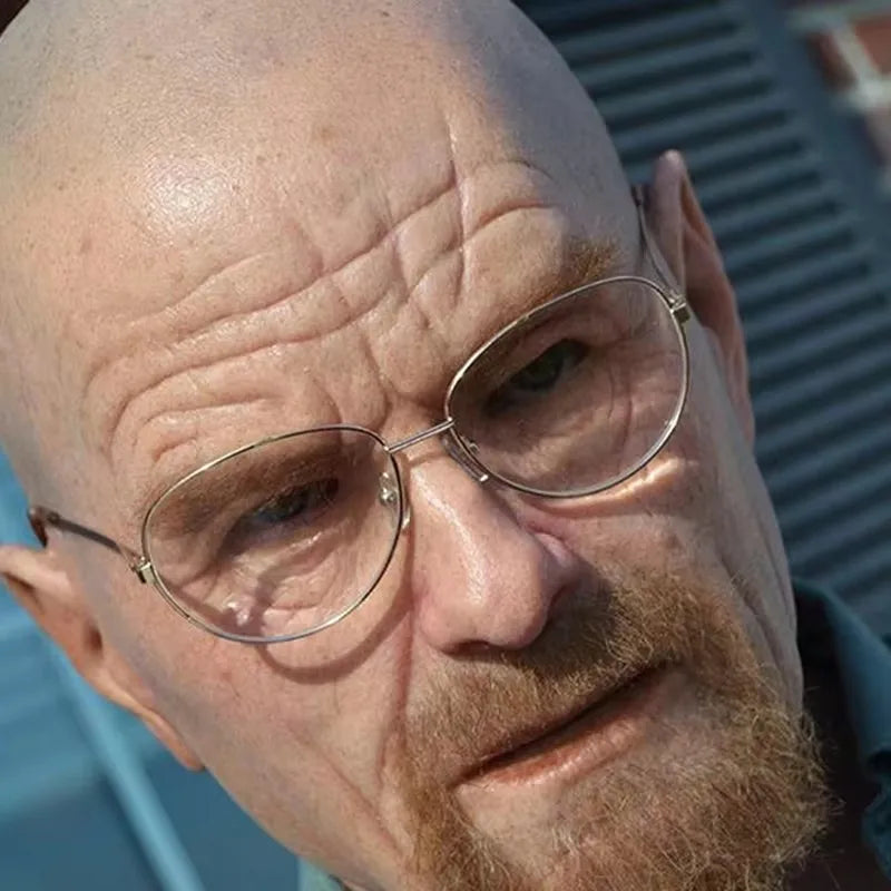 Old Man Mask Halloween Cosplay Prop Realistic Latex Headgear - Unisex