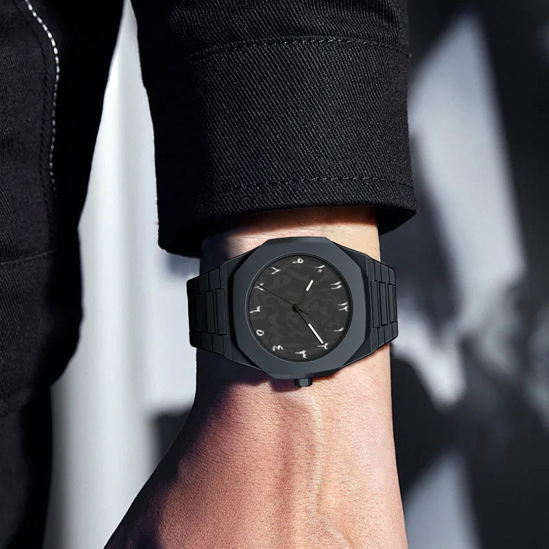 Unisex Middle Eastern Fashion Waterproof Stainless Steel Quartz Watch