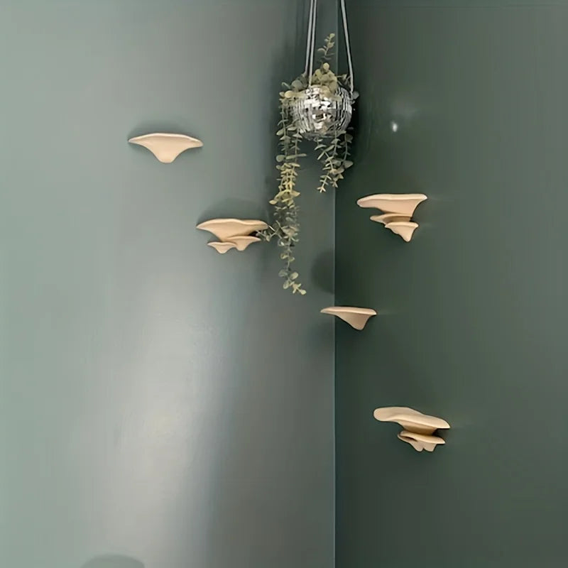 Creative Mushroom-Shaped 3D Printed Wall Storage Rack - Cute Home Decor