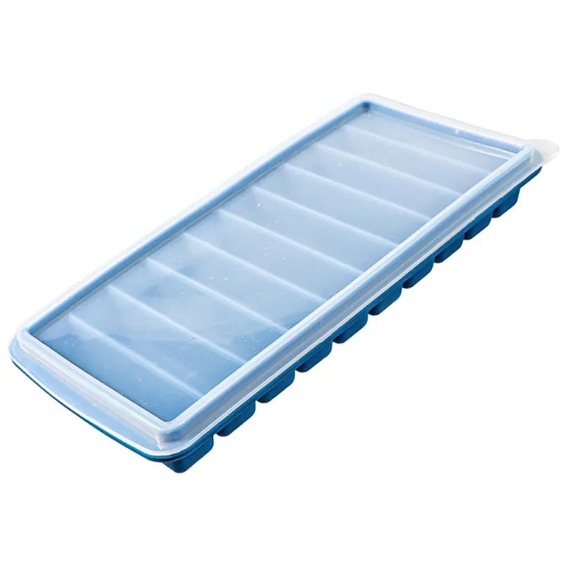 Silicone Ice Stick Tray with Lid - Rectangular Long Ice Mold for Drinks & Snacks