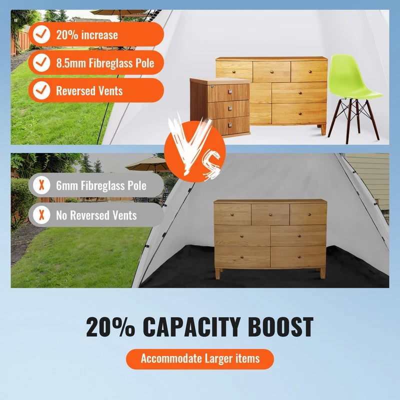 Portable Paint Booth Shelter 7.5x5.2x5.2ft Foldable Spray Painting Tent for Furniture & Crafts